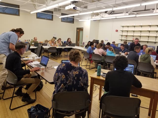 A room full of community scientists